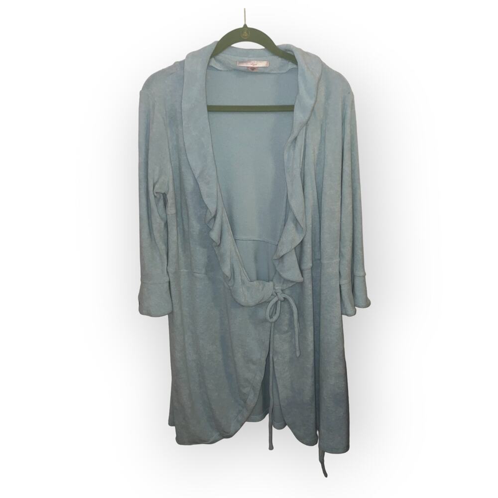 Victoria's Secret Angels light teal robe coverup sz M EUC